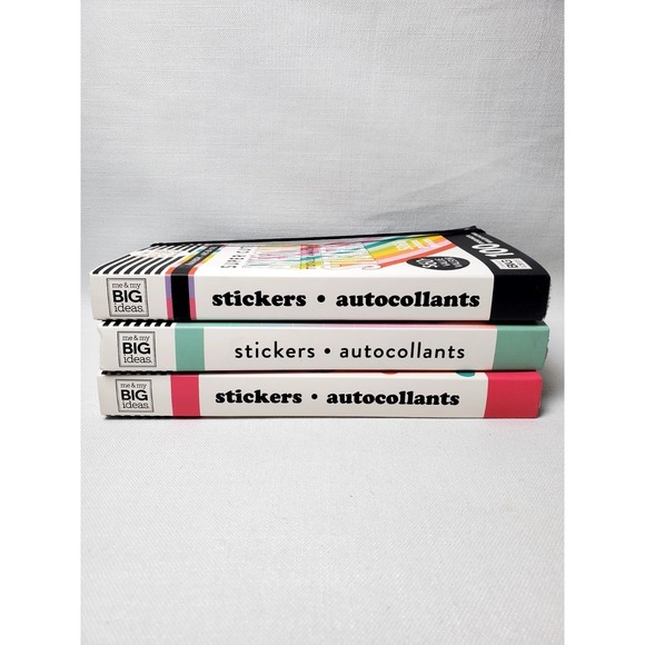 3 Happy Planner Value Pack Sticker-Brights/Pastels/Rainbow 2019 Discontinued